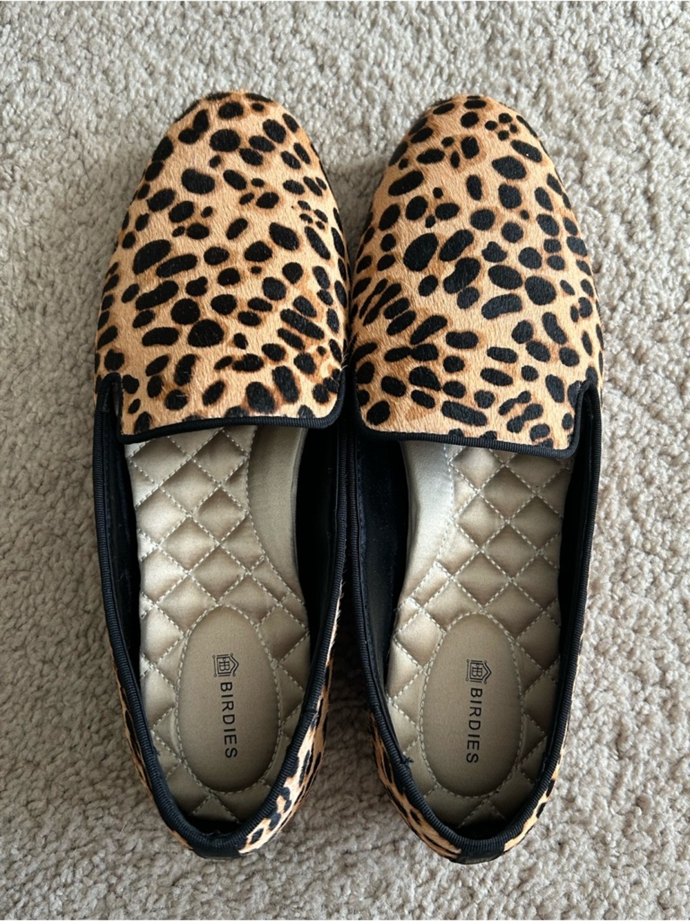 Birdies Leopard-Pattern Slip-On Flats